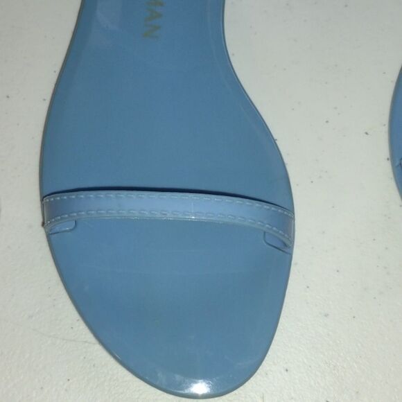 STUART Weitzman Blue Rubber Sandals size 7 - Picture 9 of 12